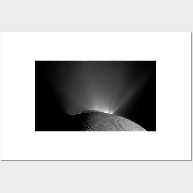 Enceladus polar geysers, Cassini image (C039/1663) Wall Art by SciencePhoto